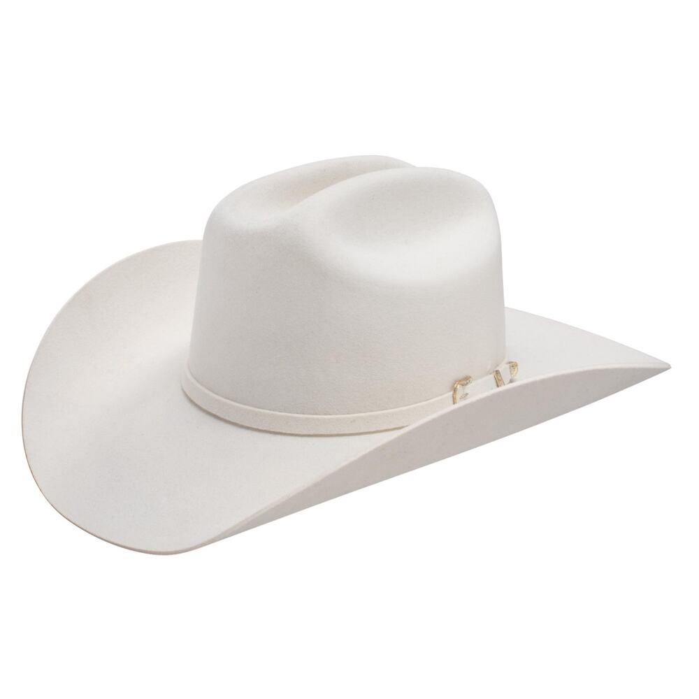 Stetson 3X Oak Ridge Wool Cowboy Hat White Size 7 Western Used Damaged Crown